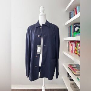 Hugo Boss NWT Navy Wool Blend lightweight Coat for Men size 42L